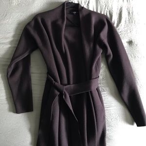 Uniqlo Tie Waist Black Sweater Jacket